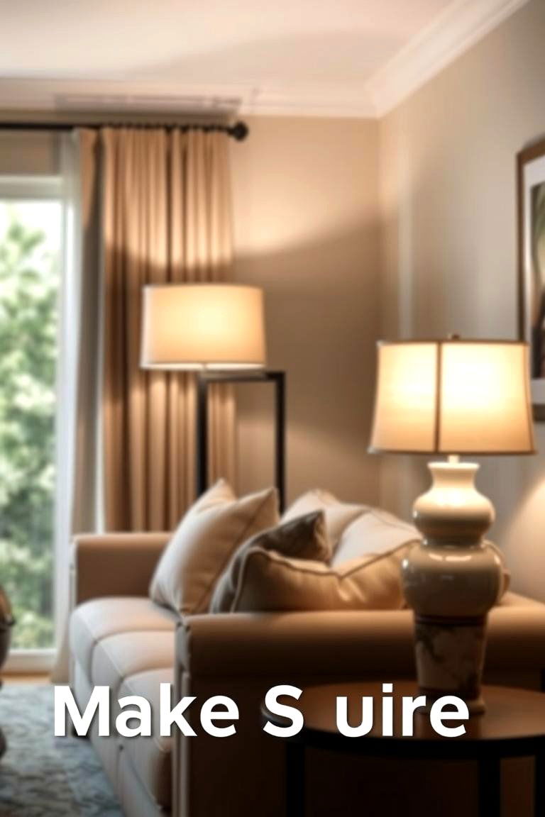Adding Ambient Lighting with Lamps - 24 Neutral Living Room Ideas