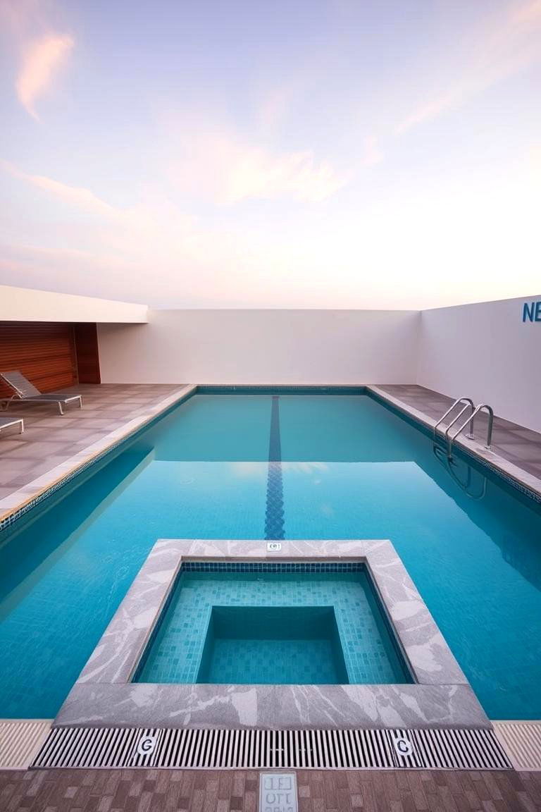 Adding Comfortable Seating and Lounging Areas - 24 Rectangle Pool With Hot Tub