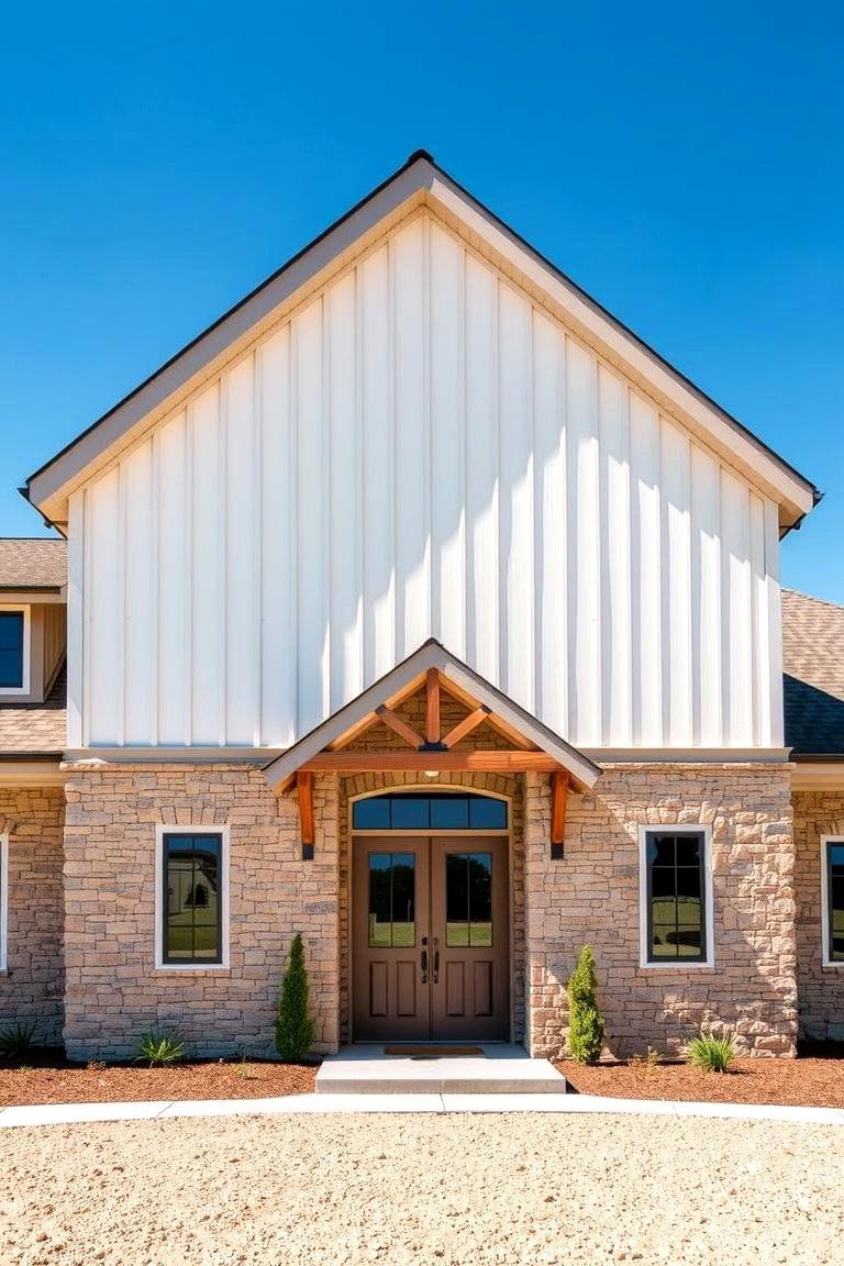 Adding Elegance with Stone Veneer Accents - 24 Pole Barn and Barndominium House Exteriors