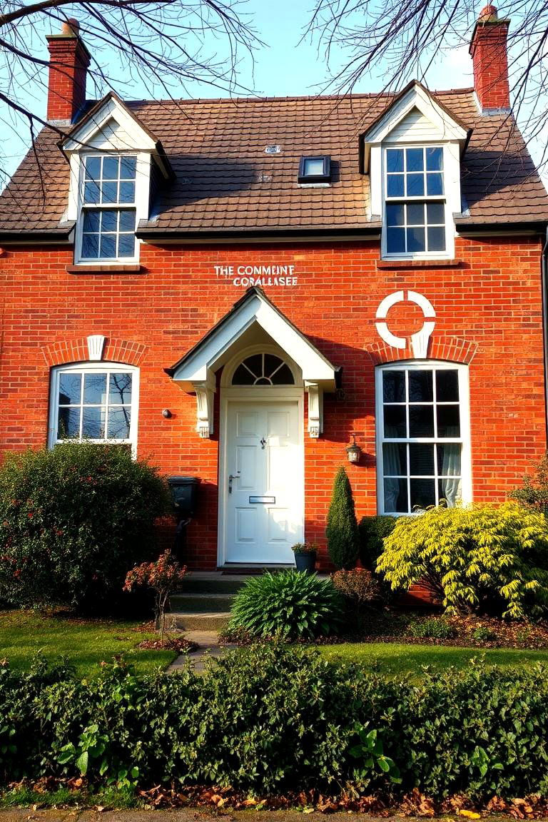 Adding Personality with Stencils and Painted Patterns - 24 Painted Brick Houses