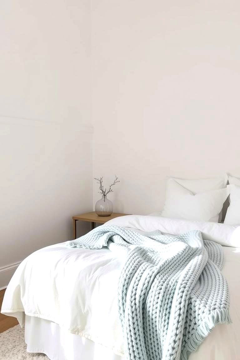 Adding a Pop of Soft Color - 24 White and Cream Bedroom Ideas