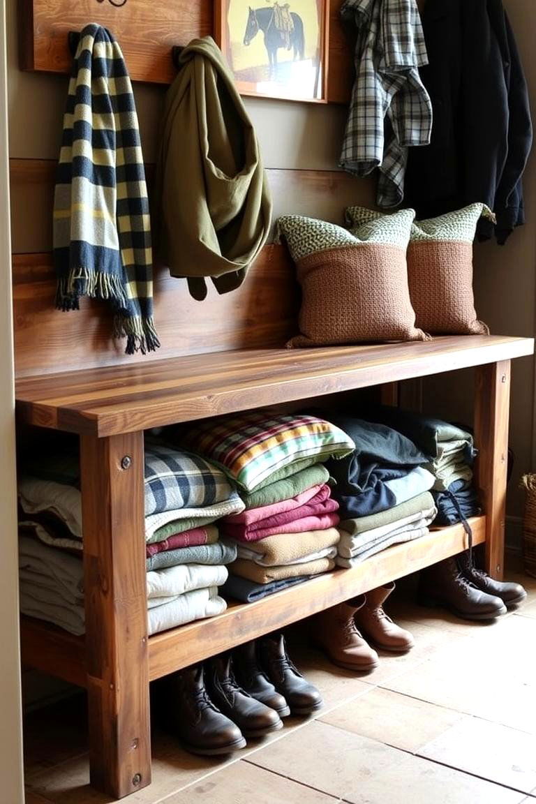 Adding a Tack Room Bench for Comfort and Function - 24 Tack Room Ideas