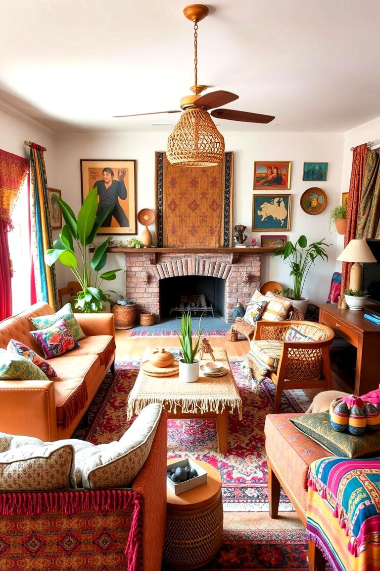 Adding a Touch of Bohemian Style - 24 Living Room Design Ideas
