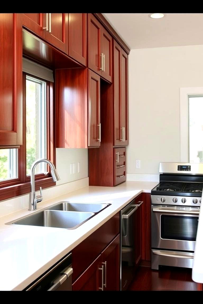 Adds Value to Your Home - 24 Natural Cherry Kitchen Cabinets