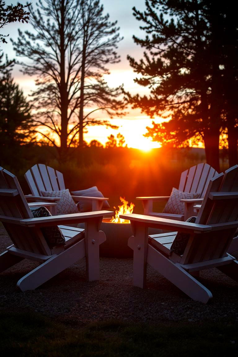 Adirondack Chairs - 24 Fire Pit Seating Ideas