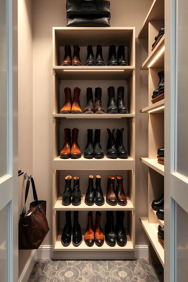 Adjustable Boot Shelves - 24 Boot Storage Ideas