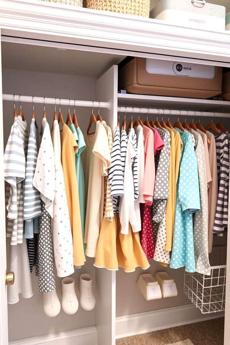 Adjustable Closet Rods - 24 Nursery Closet Ideas