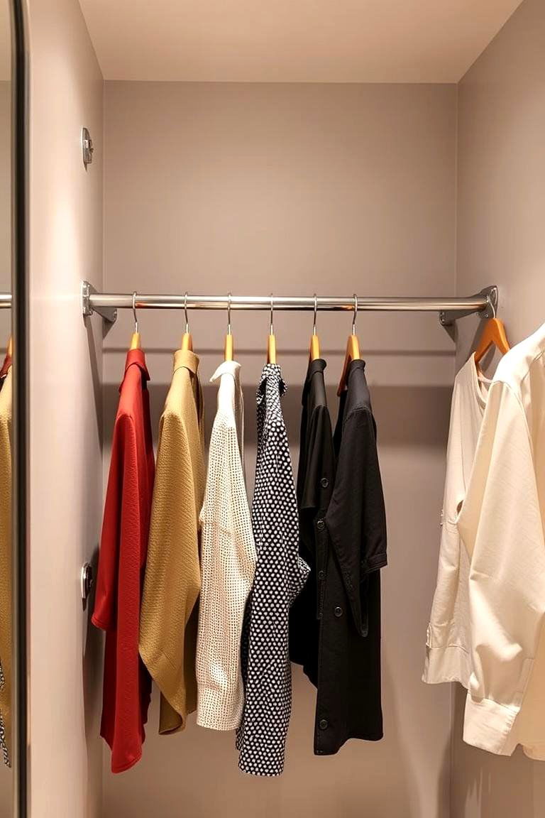 Adjustable Clothing Rods for Versatility - 24 Dressing Room Ideas