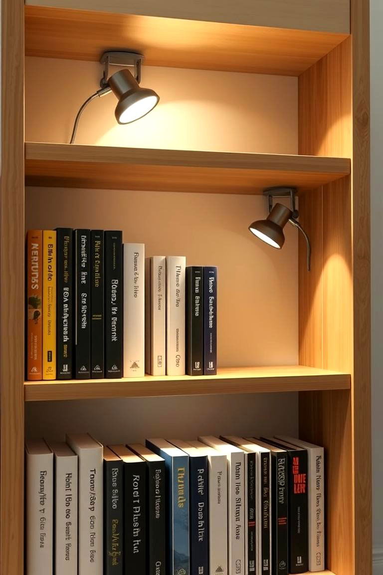 Adjustable LED Reading Lights - 24 Bookshelf Lighting Ideas