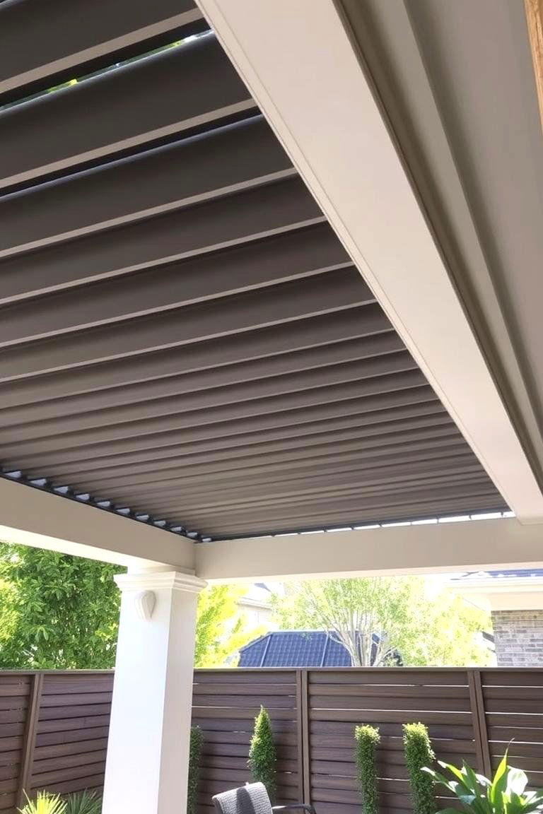 Adjustable Louvered Roof - 24 patio ceiling ideas