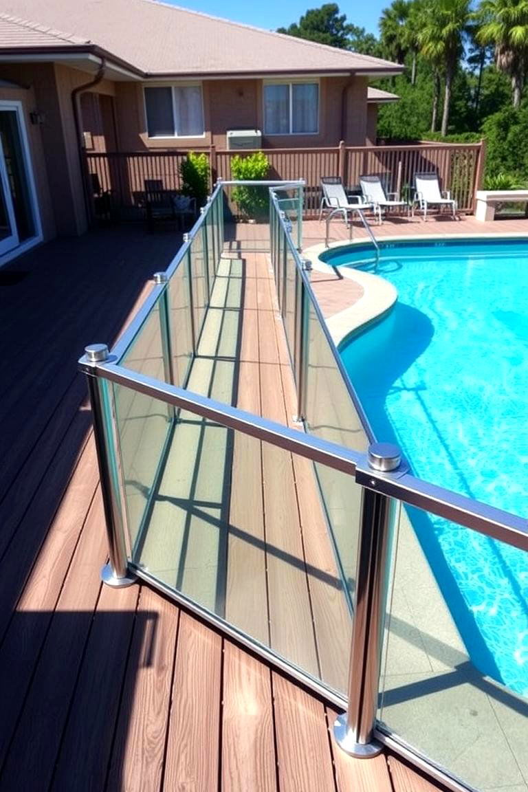 Adjustable Modular Railing - 24 Pool Deck Railing Ideas