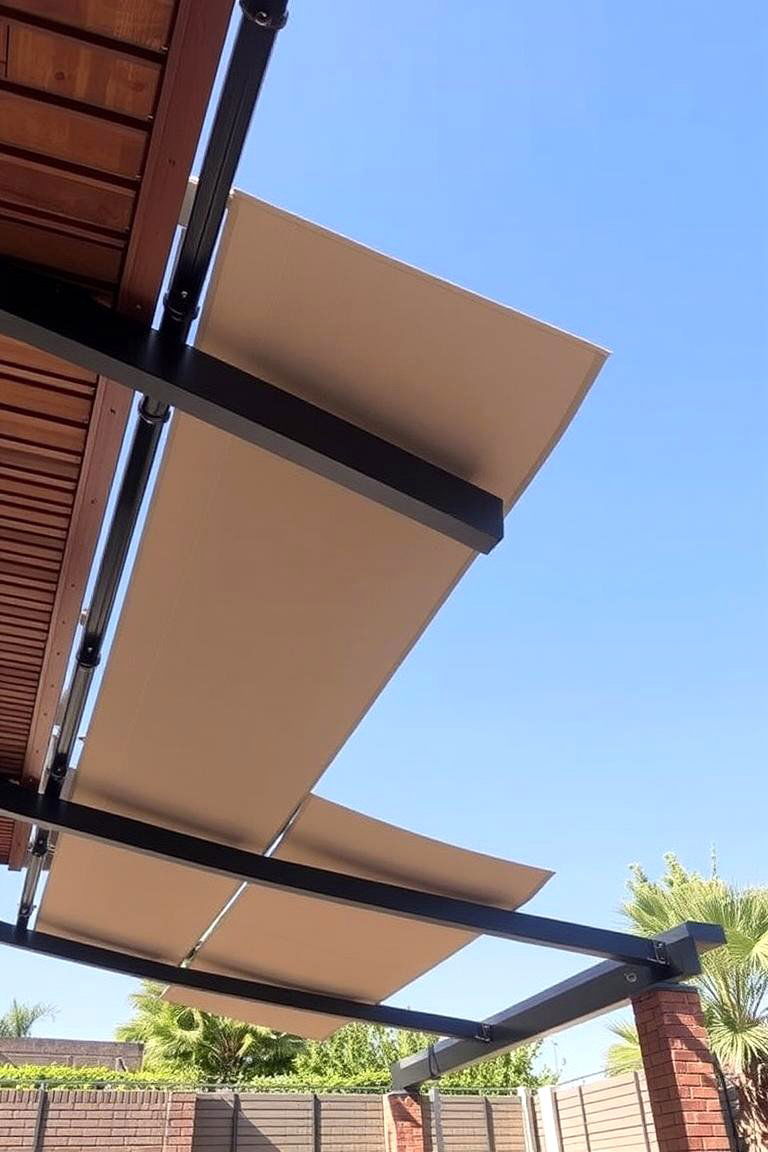 Adjustable Shade Pergola - 24 Small Patio Pergola Ideas