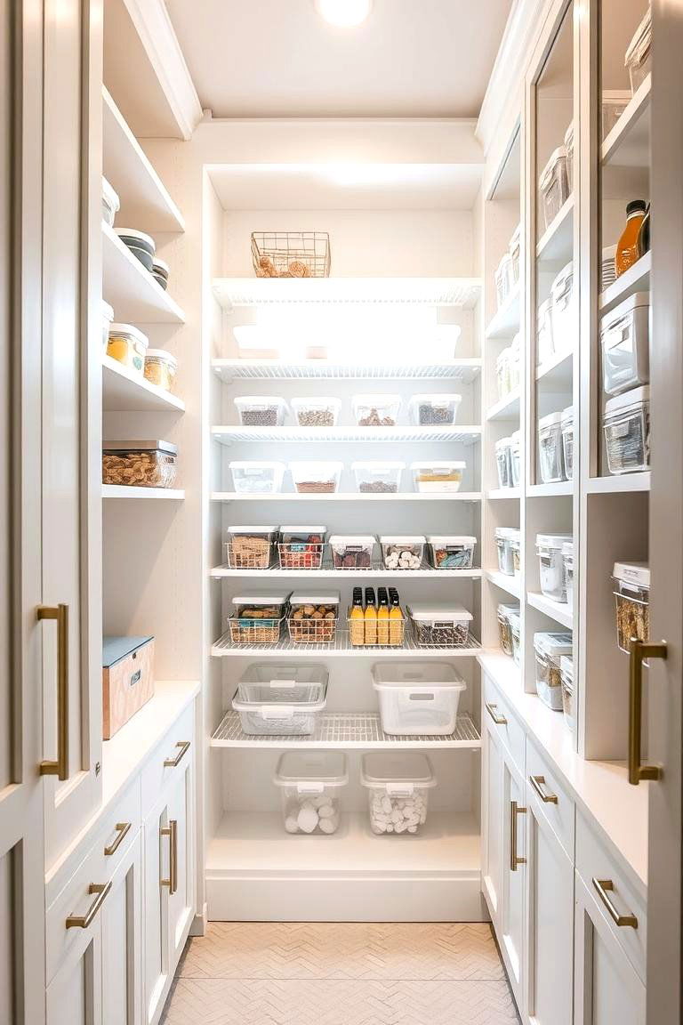 Adjustable Shelving Solutions - 24 Small Pantry Ideas