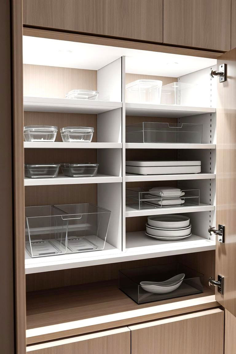 Adjustable Shelving Systems for Versatile Storage - 24 cabinet storage ideas