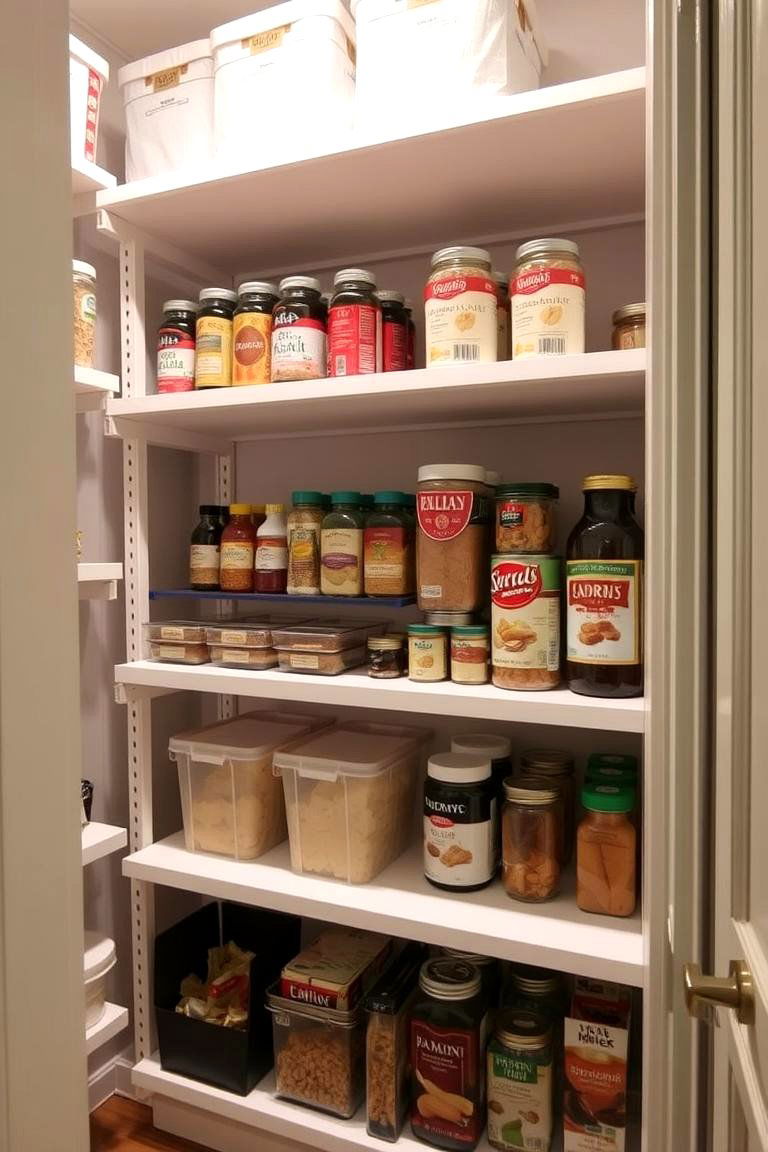 Adjustable Shelving for Flexibility - 24 Kitchen Pantry Ideas