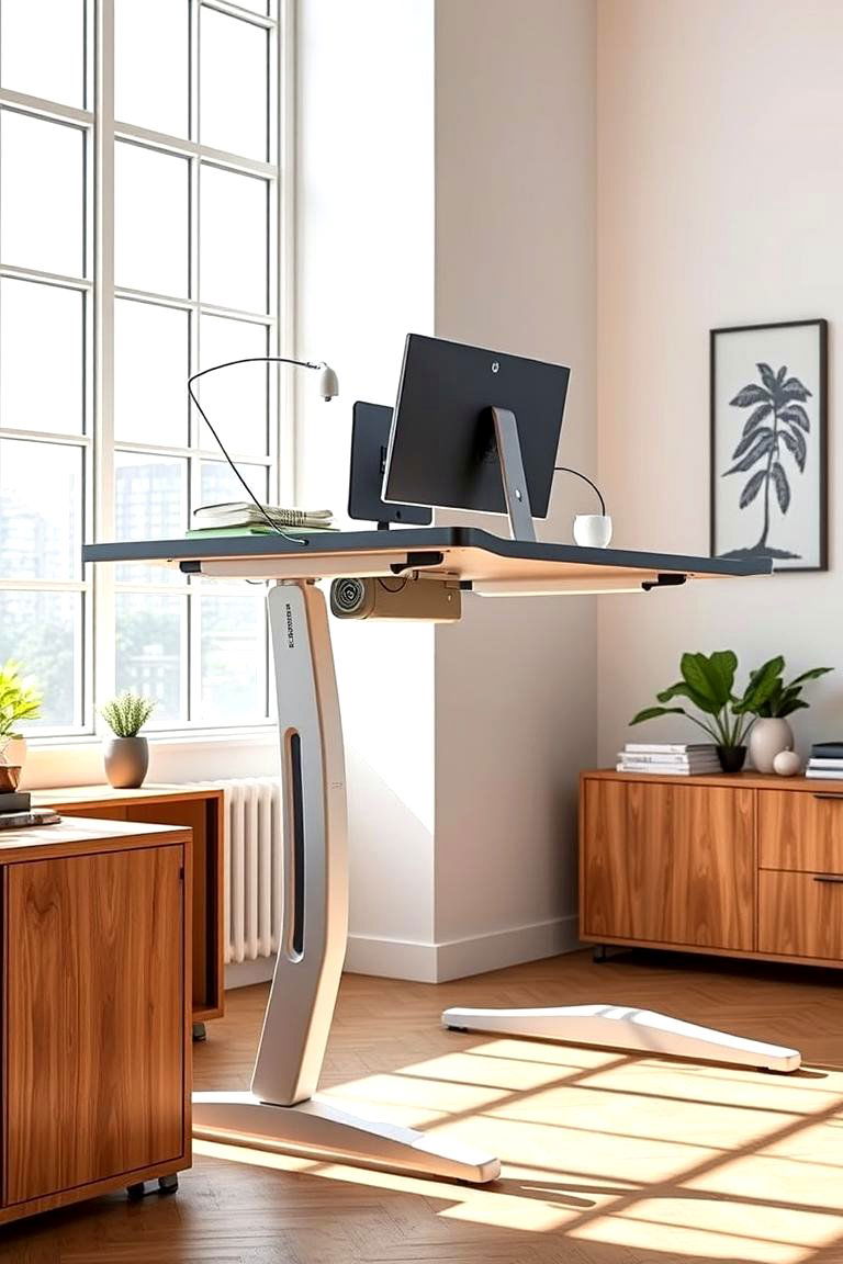 Adjustable Standing Desk Design - 24 Studio Furniture Ideas