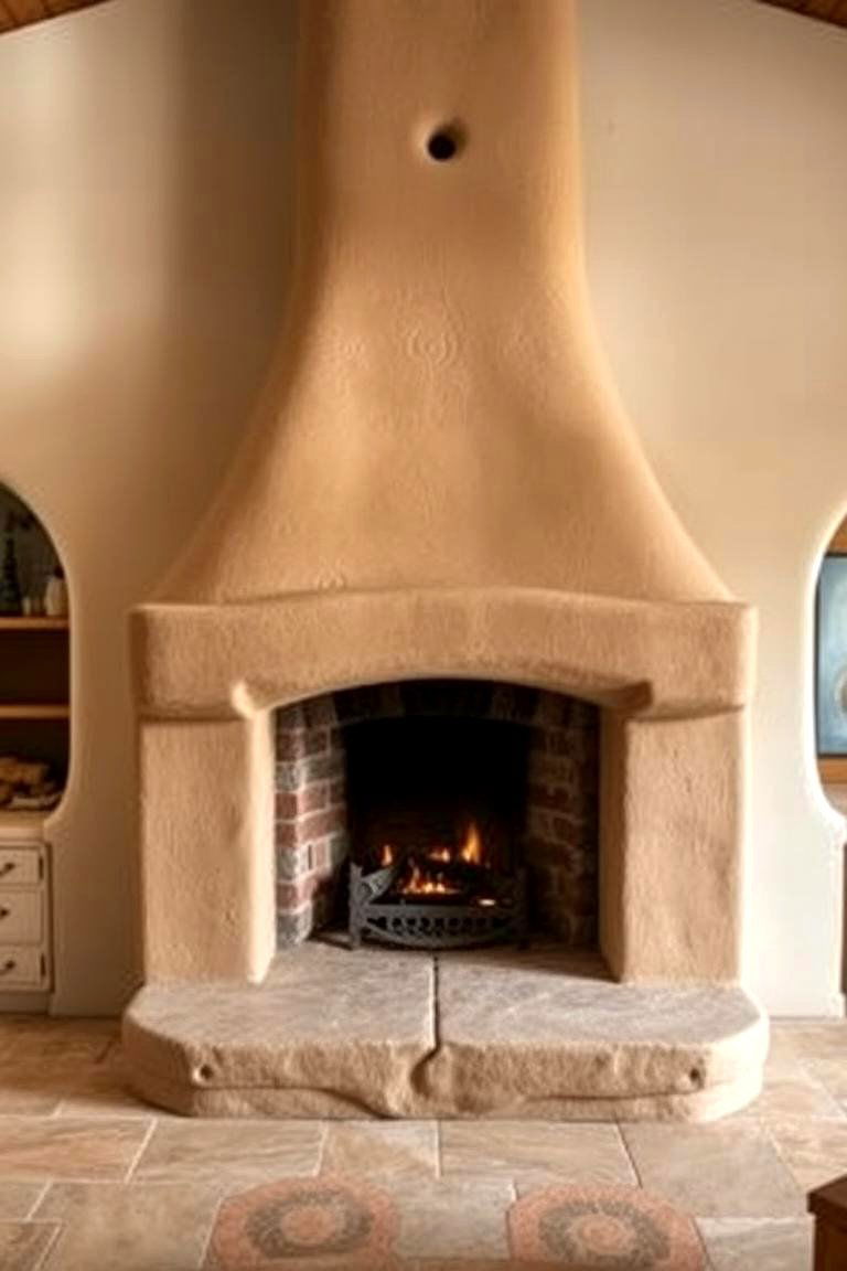 Adobe Style Fireplace - 24 Rustic Fireplaces