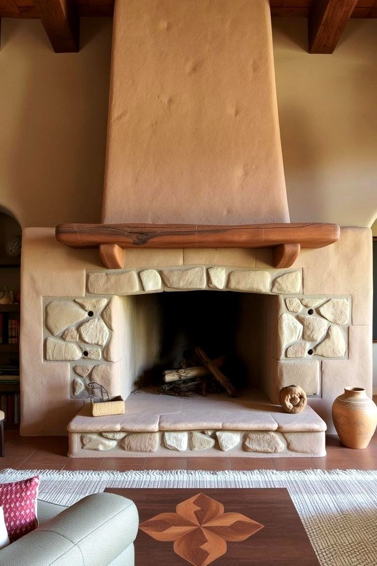 Adobe style Fireplace - 24 Southwestern Decor Ideas