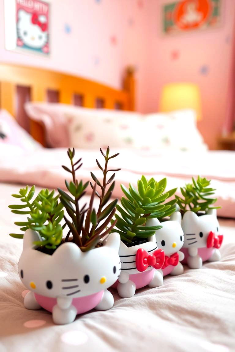 Adorable Hello Kitty Planters - 24 Hello Kitty Bedroom Ideas