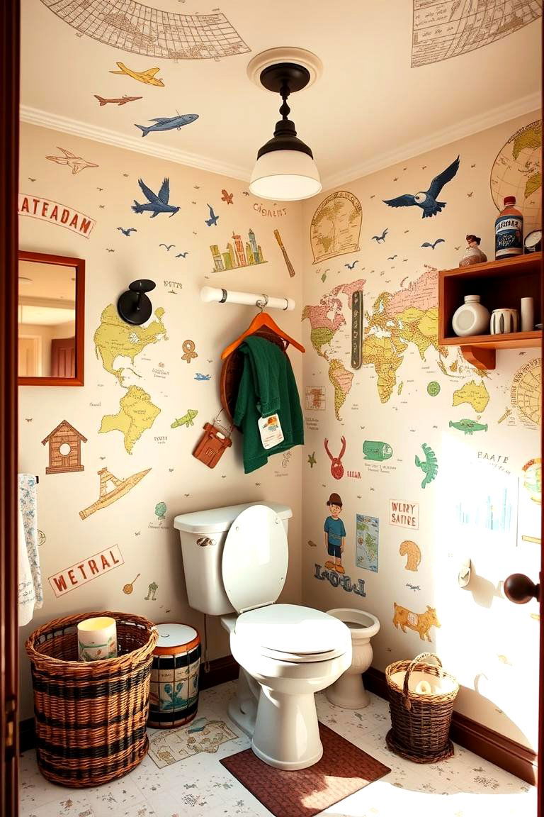 Adventurous Exploration Bathroom - 24 Boy Bathroom Ideas