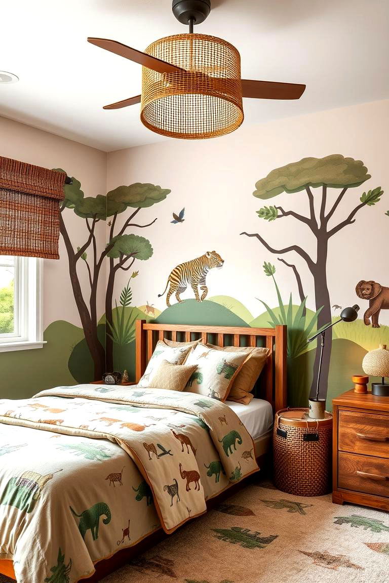 Adventurous Safari Theme - 24 Boys Room Paint Ideas