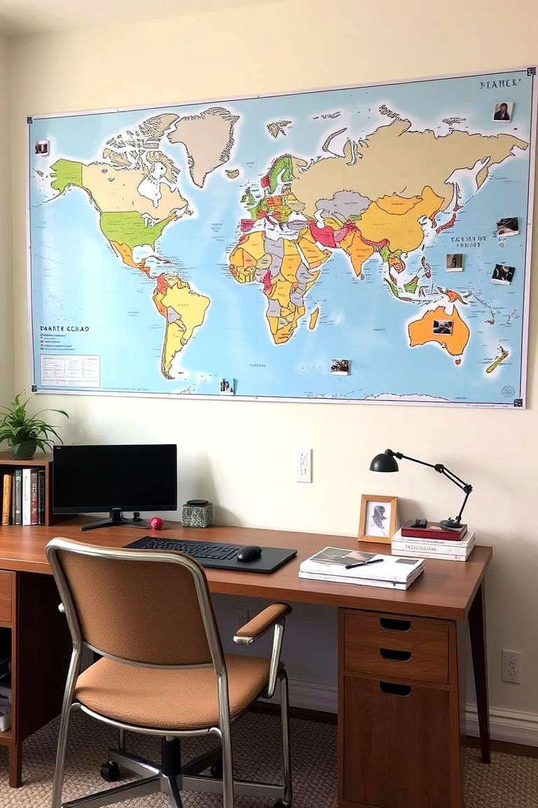 Adventurous Travel Map Display - 24 Photo Display Ideas