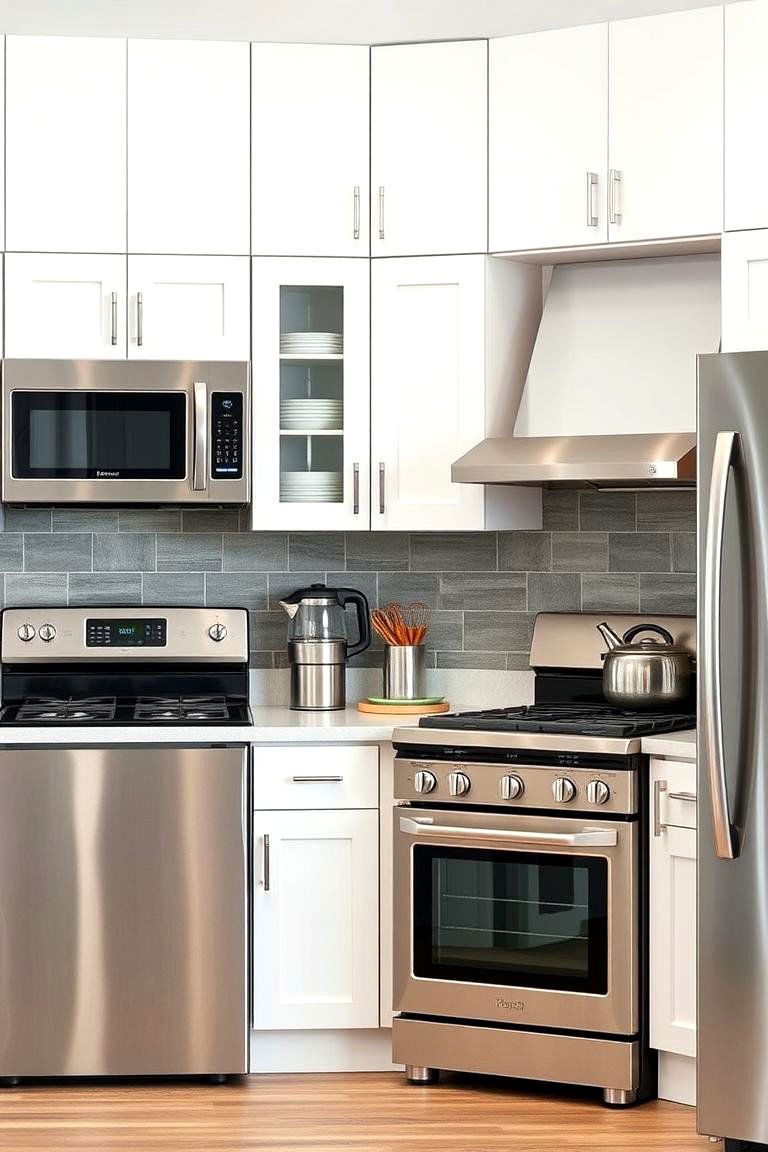 Aesthetic Balance in Appliance Arrangement - 24 Kitchen With Stainless Steel Appliances