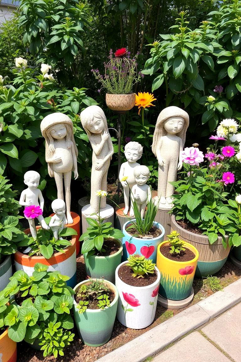 Affordable Garden Art Display - 24 Budget Small Garden Ideas