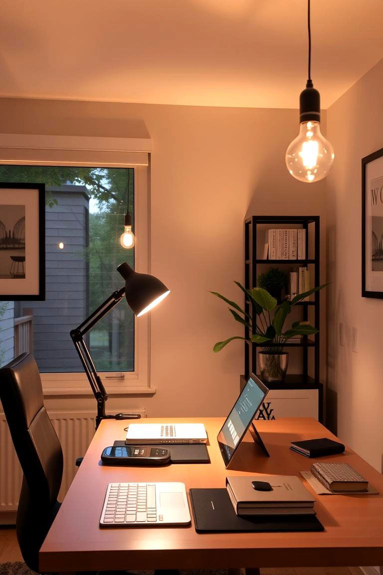 Affordable Lighting Options - 24 Budget Home Office Ideas
