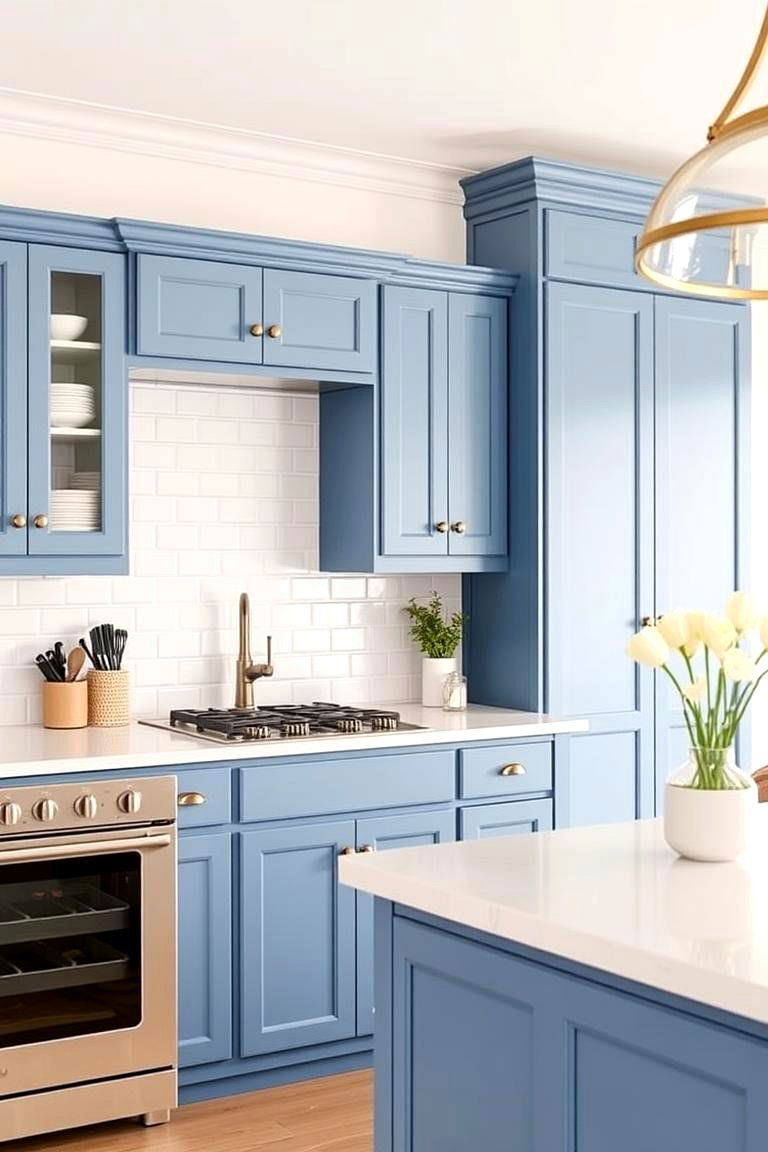 Affordable Luxury for Budget Savvy Homeowners - 24 blue farmhouse kitchen cabinets