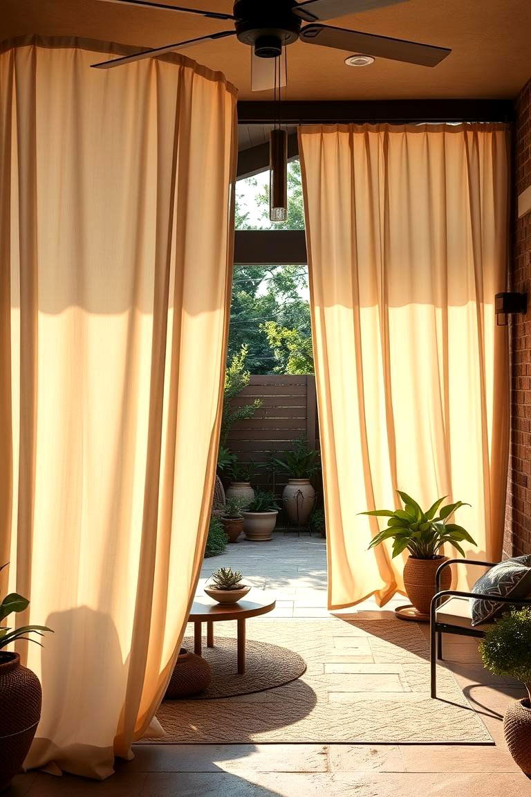Affordable Outdoor Drapes - 24 Ideas Cheap Ways to Block Neighbors View