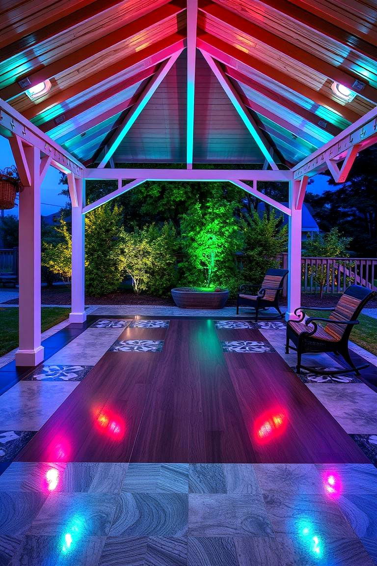 Affordable Vinyl Versatility - 24 Gazebo Floor Ideas