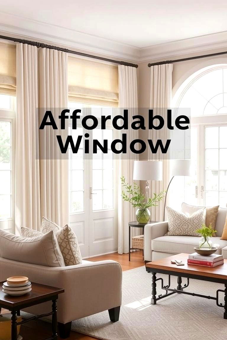 Affordable Window Treatments - 24 Budget Apartment Living Room Ideas