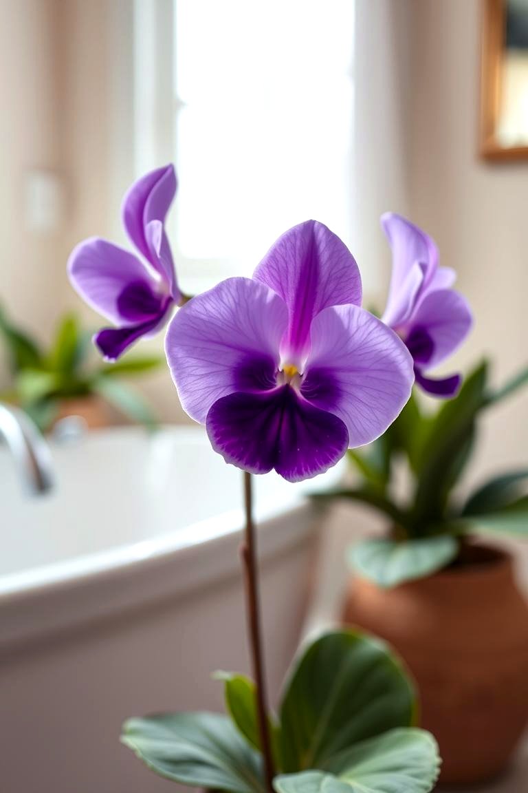 African Violet Delight - 24 Best Plants for Bathroom