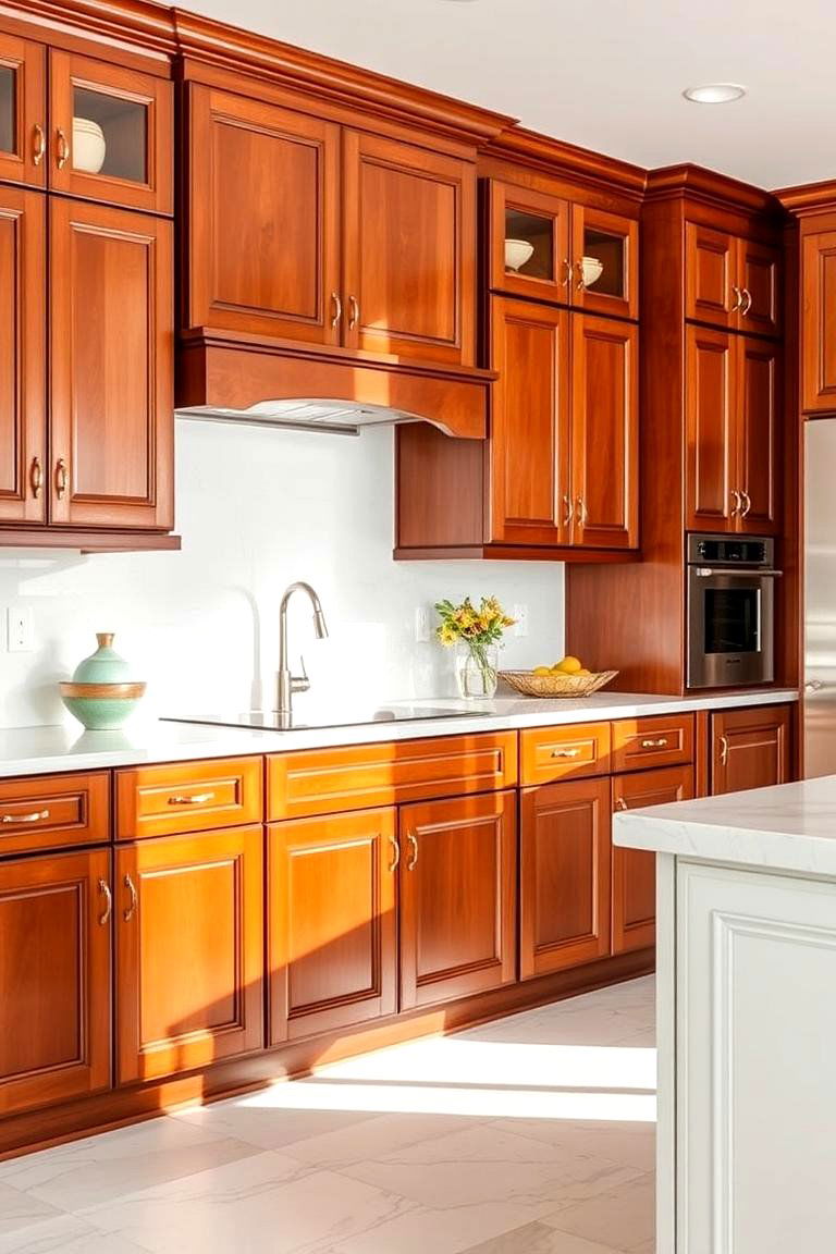 Aging Process and Darkening Over Time - 24 Natural Cherry Kitchen Cabinets