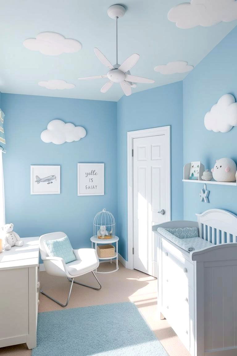Airy Freedom with Sky Blue - 24 Nursery Color Ideas