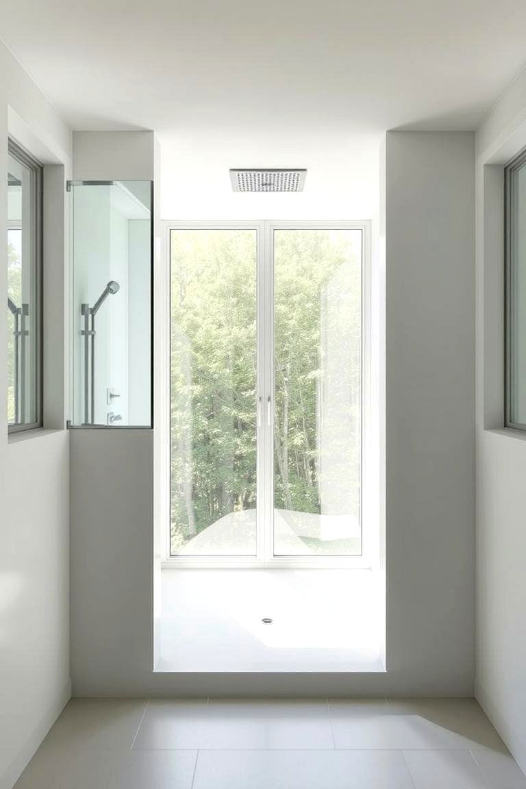 Airy and Bright Space - 24 Doorless Walk In Shower Ideas