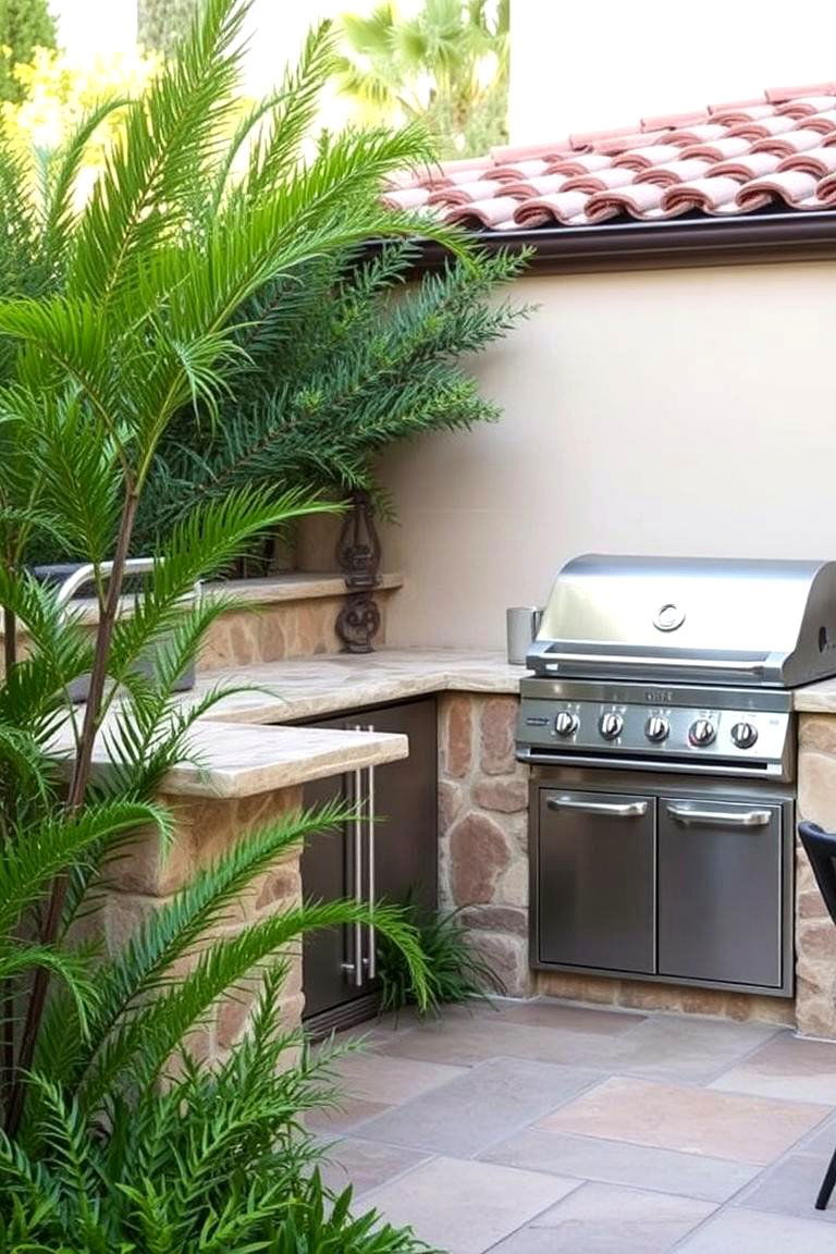Alfresco Culinary Corner - 24 Mediterranean Garden Ideas