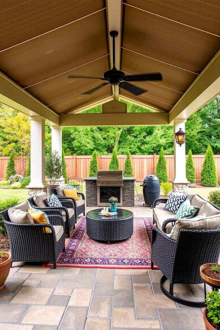 All Season Entertaining Patio - 24 L Shaped Backyard Ideas