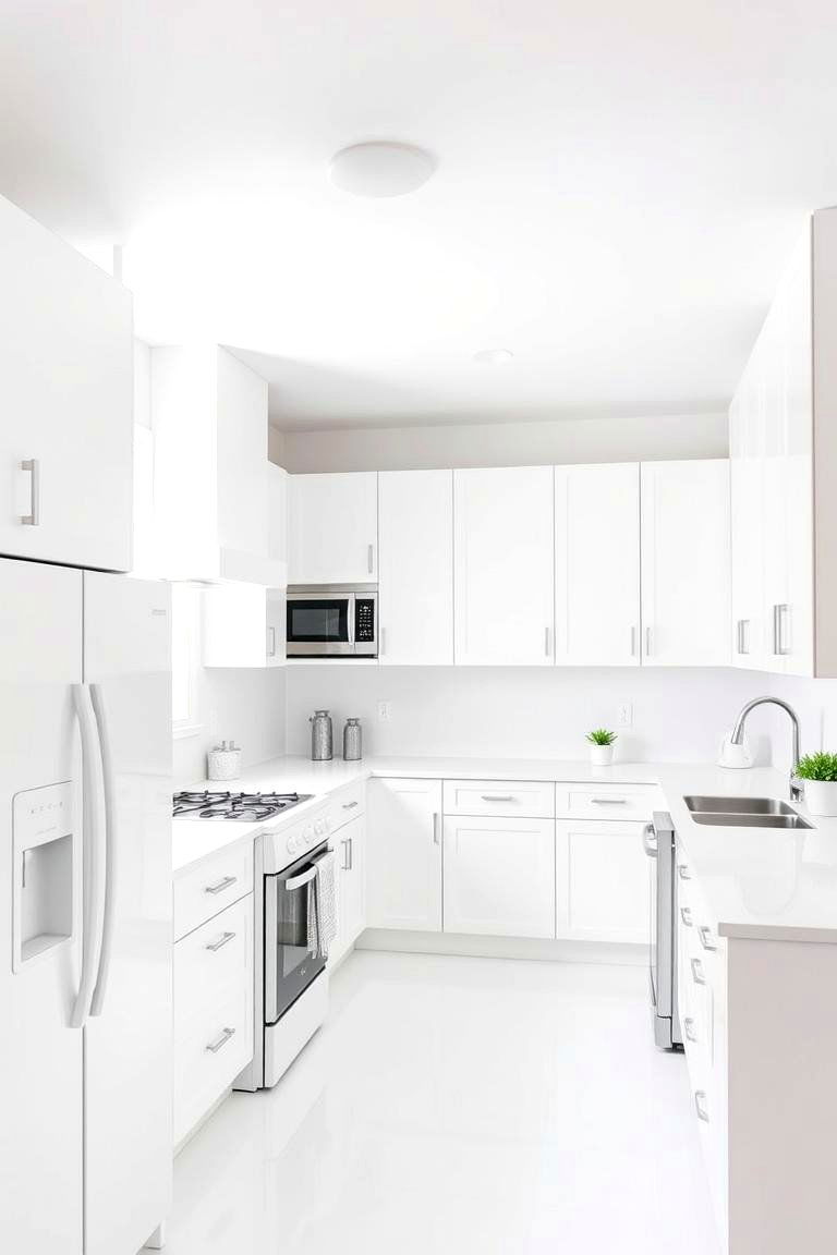 All White Elegance - 24 Kitchen With White Appliances Ideas