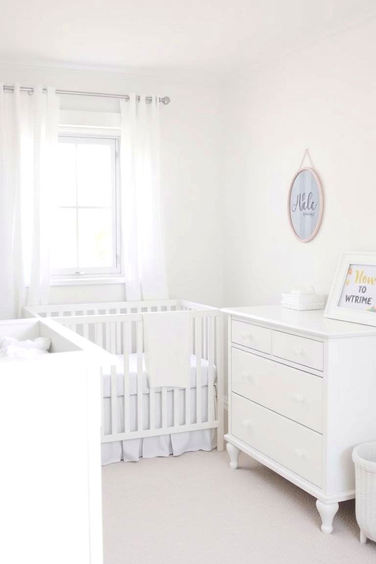 All White Foundation - 24 White Nursery Ideas