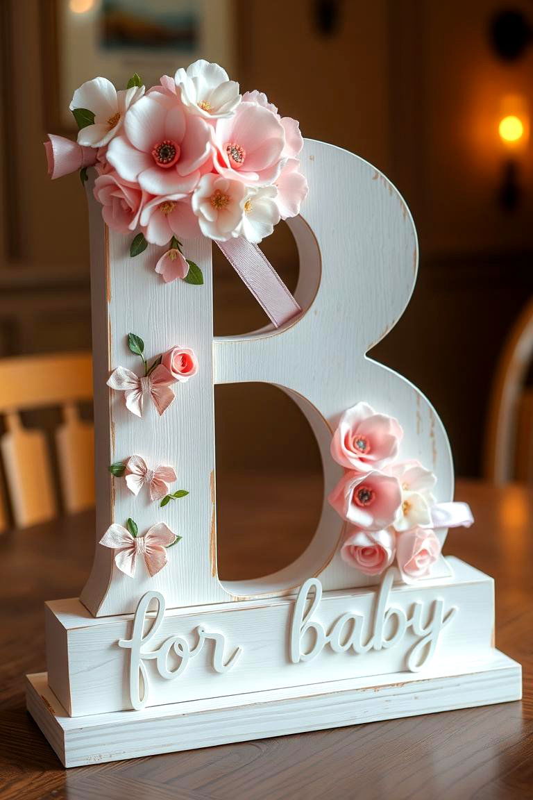 Alphabet Letter Centerpiece - 24 Baby Shower Centerpiece Ideas