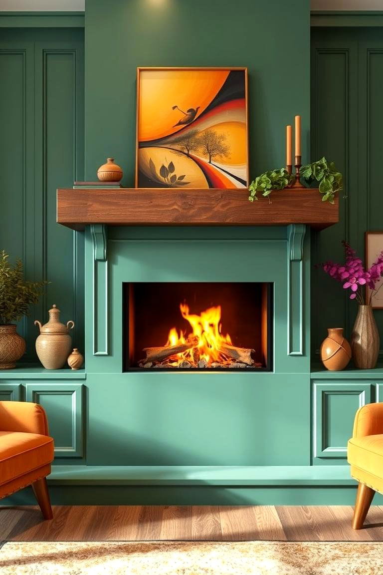 Also Vibrant Sage Green Elements Emerge - 24 Sage Green Fireplace Ideas