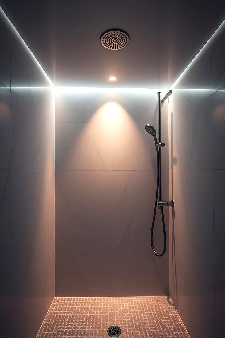 Ambient Cove Lighting for Relaxation - 24 Shower Lighting Ideas