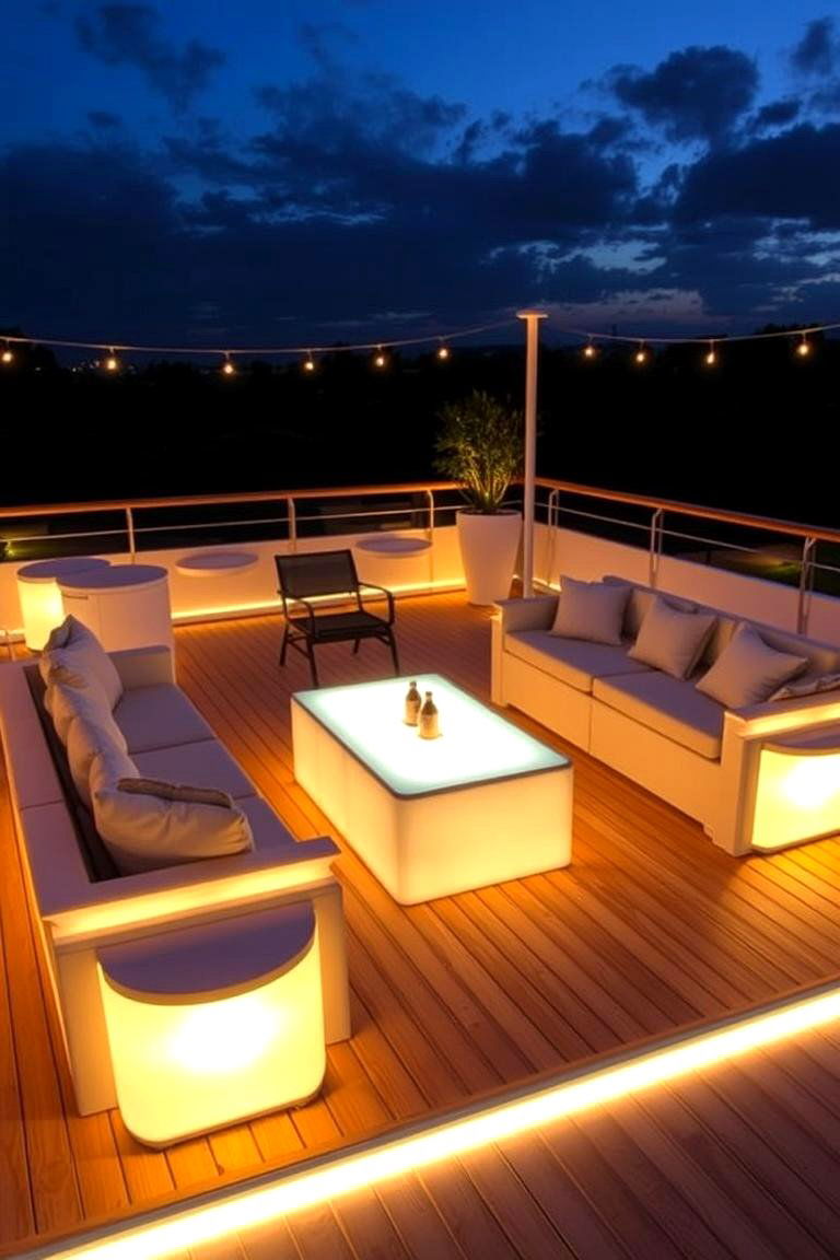 Ambient Deck Lighting Furniture - 24 Deck Furniture Ideas