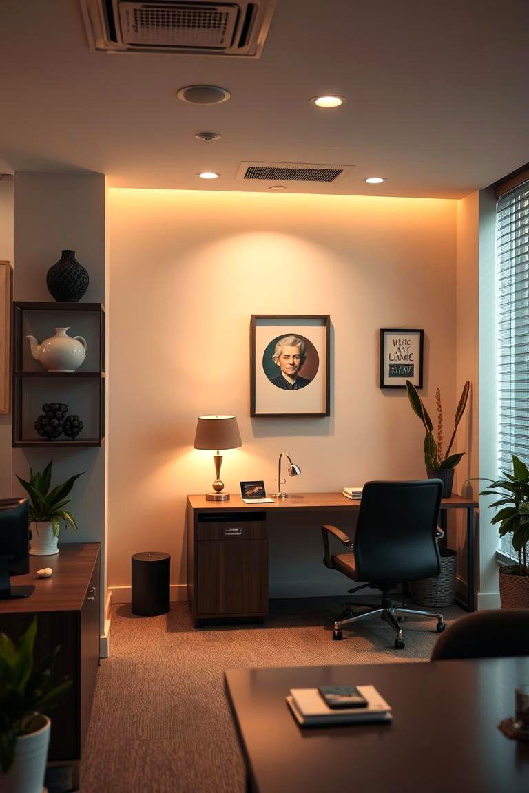 Ambient Decor and Finishing Touches - 24 Small Office Ideas