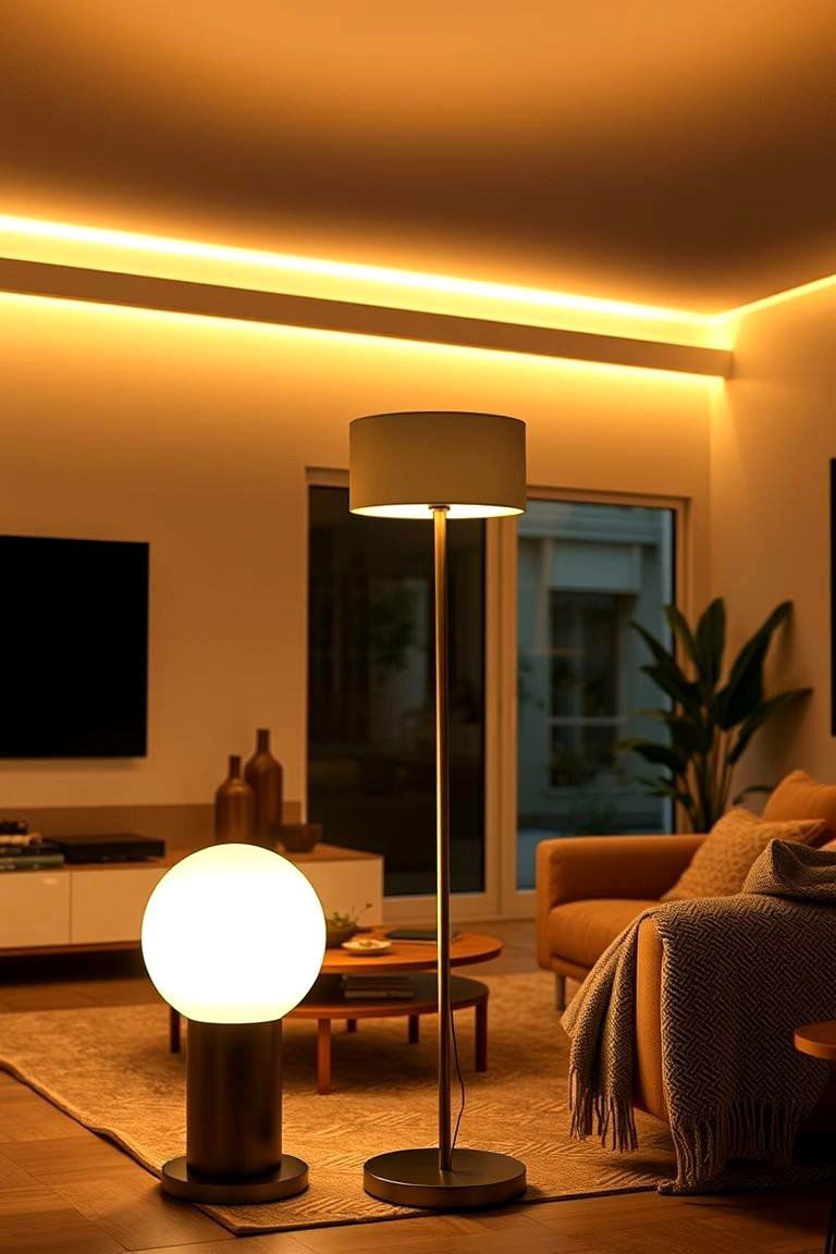 Ambient Dimmable Floor Lamp - 24 Living Room Floor Lamp Ideas and Inspiration