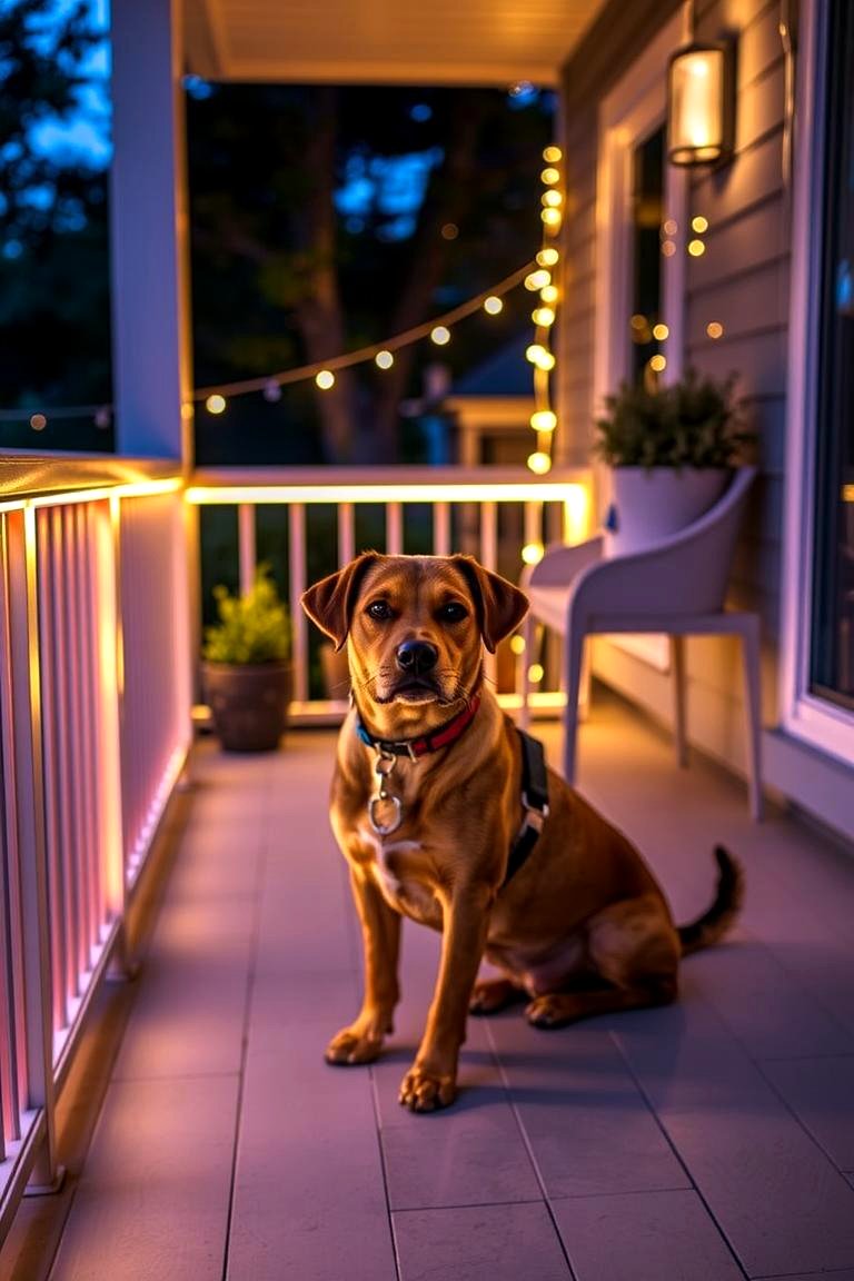 Ambient Dog Lighting - 24 Dog Balcony Ideas