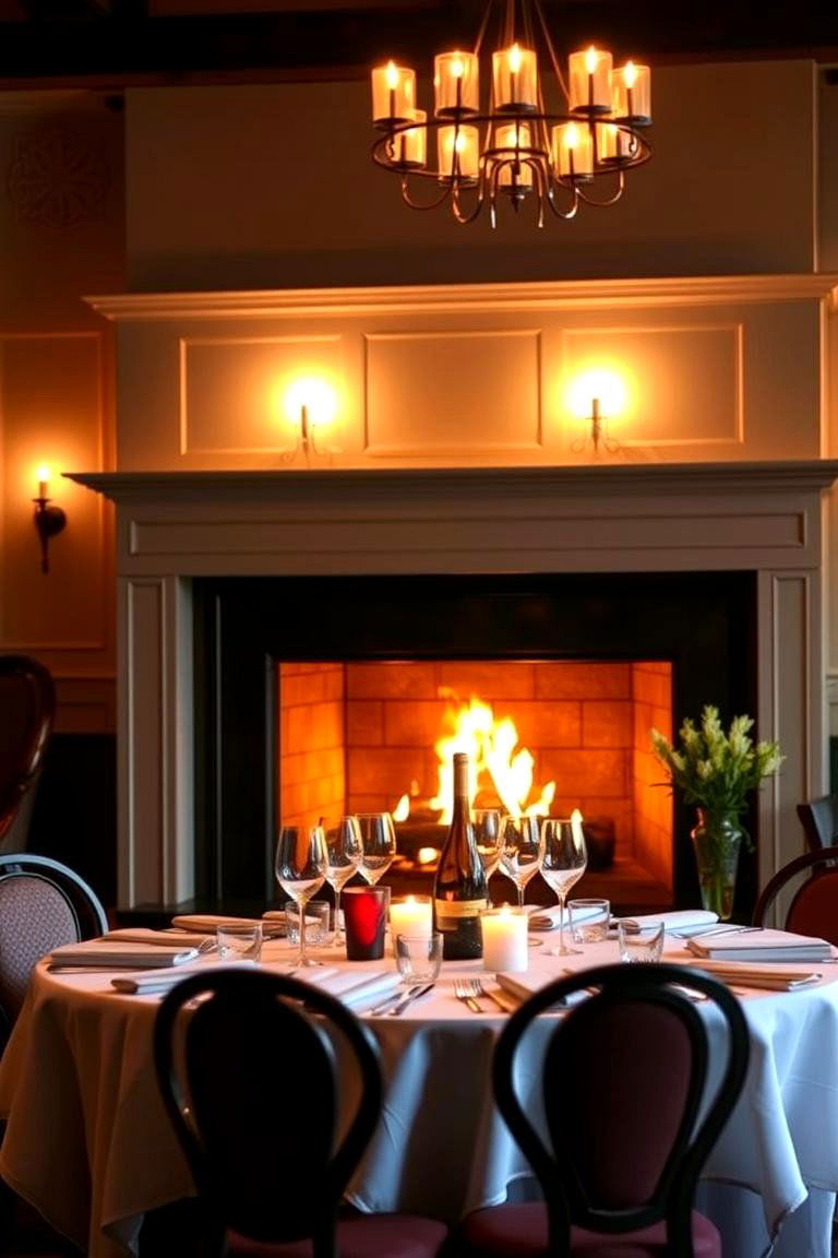 Ambient Flames for Romantic Evenings - 24 Dining Room With Fireplace