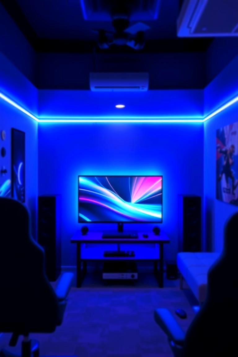 Ambient LED Lighting - 24 Small Game Room Ideas